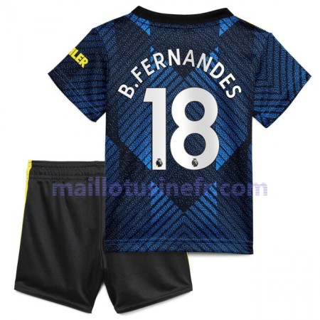 Maillot de Foot Manchester United Bruno Fernandes 18 Troisième 2021-22 - Enfant